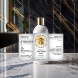 Adesivo Retangular Rótulo do frasco de Mel de Abelha de Mel