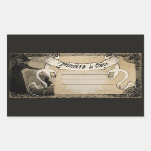 ADESIVO RETANGULAR RÓTULO DO GRIMOIRE DU COEUR