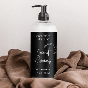 Adesivo Retangular Rótulo Mínimo Preto 4 OZ do Invólucro do Frasco Co