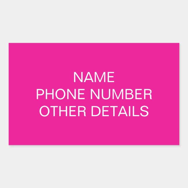 Adesivo Retangular Rótulo Mover Caixa de Armazenamento da Faculdade (Frente)