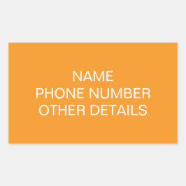 Adesivo Retangular Rótulo Mover Caixa de Armazenamento da Faculdade