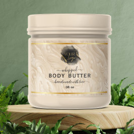 Adesivo Retangular Rótulo orgânico de manteiga de corpo chicote com l