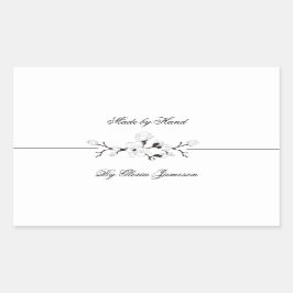 Adesivo Retangular Rótulo profissional para pequenas empresas