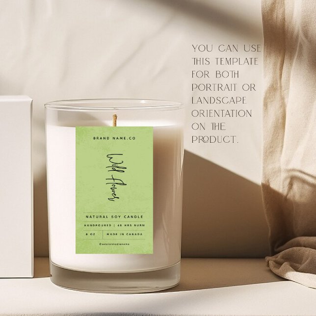 Adesivo Retangular Rótulo Russo Verde Moderno (Criador carregado)