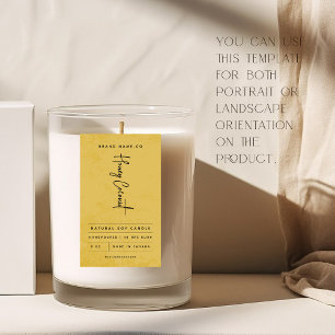 Adesivo Retangular Rótulo Rústico Dourado Moderno