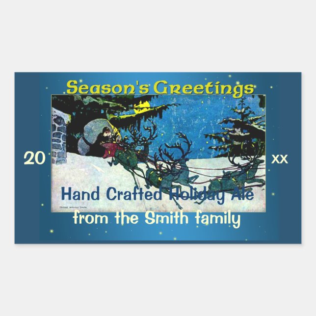 Adesivo Retangular Rótulos de cerveja e de cerveja (Frente)