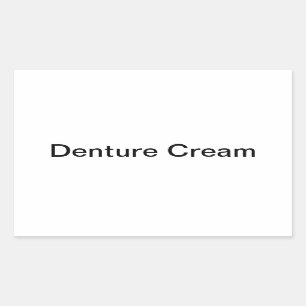 Adesivo Retangular Rótulos de Creme de Denture/