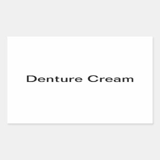 Adesivo Retangular Rótulos de Creme de Denture/