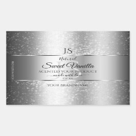 Adesivo Retangular Rótulos do Produto Monograma de Lâmpadas Modernas 