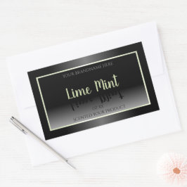 Adesivo Retangular Rótulos modernos de produtos profissionais em pret