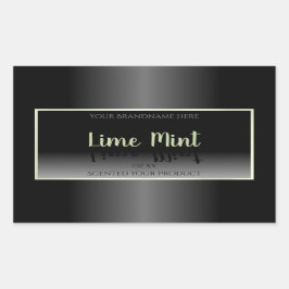 Adesivo Retangular Rótulos modernos de produtos profissionais em pret