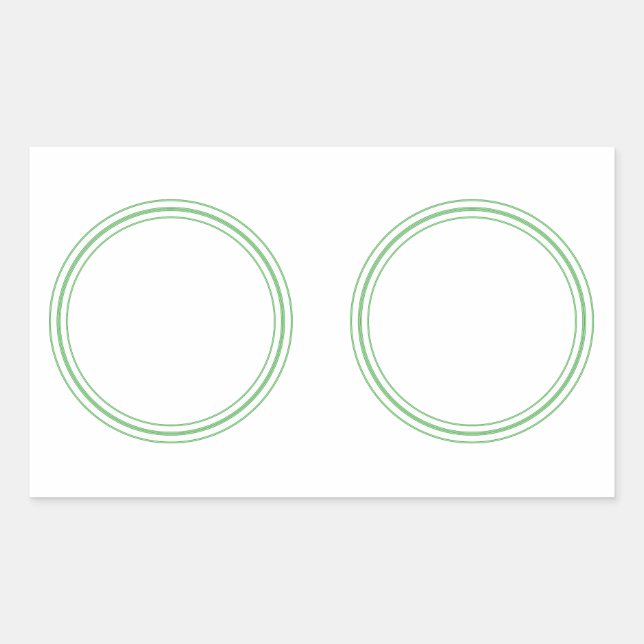 Adesivo Retangular ROUND Plain STICKER com FRONTEIRA - Saudações (Frente)