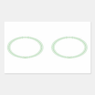 Adesivo Retangular ROUND Plain STICKER com FRONTEIRA - Saudações