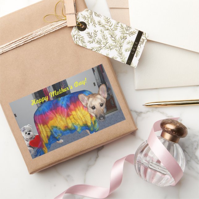 Adesivo Retangular Roupas de modelagem de dias de as mães (Presentear)