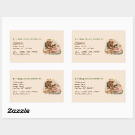 Adesivo Retangular Rua Anthony de Pádua, Localizador de Coisas Perdid