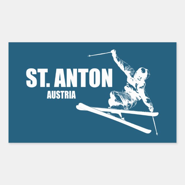 Adesivo Retangular Rua Anton Austria Skier (Frente)
