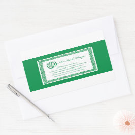 Adesivo Retangular Rua Celta de Oração. Dia de Patrick