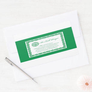 Adesivo Retangular Rua Celta de Oração. Dia de Patrick