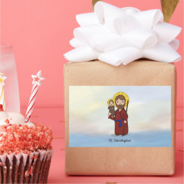 Adesivo Retangular Rua, Christopher Banquete Day Santo