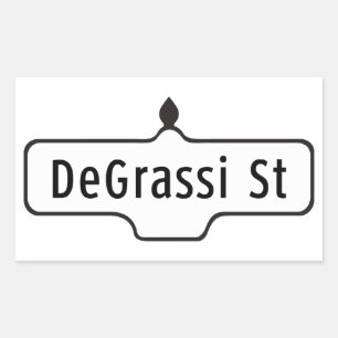 Adesivo Retangular Rua de DeGrassi, sinal de rua de Toronto