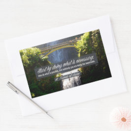 Adesivo Retangular Rua Francisco de Assisi Citação Inspiracional "Faz