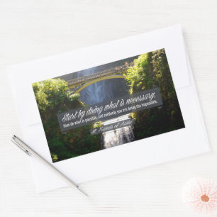 Adesivo Retangular Rua Francisco de Assisi Citação Inspiracional "Faz