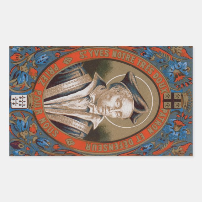 Adesivo Retangular Rua. Ivo de Kermartin (M 005) (Frente)