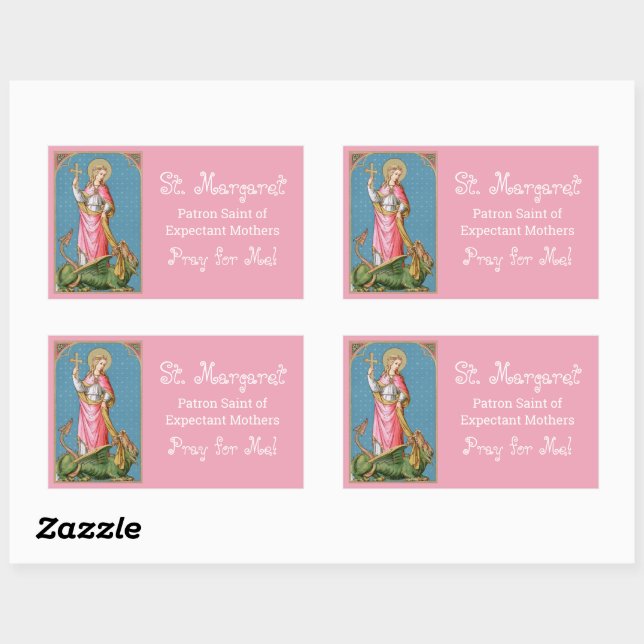 Adesivo Retangular Rua. Margaret de Antioch (SAU 038) (Folha)