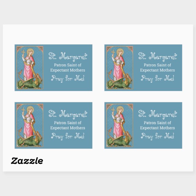 Adesivo Retangular Rua. Margaret de Antioch (SAU 038) (Folha)