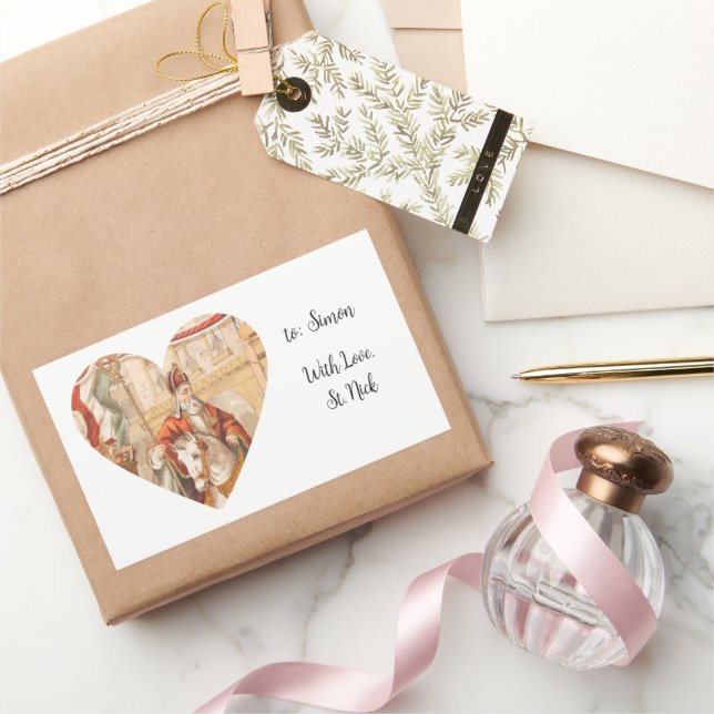 Adesivo Retangular Rua, Rua do Nicholas Heart Sinterklaas. (Presentear)