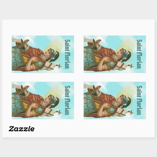 Adesivo Retangular Ruas. Florim com Balde (céu limpo; M 019) (Folha)