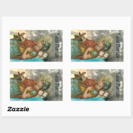 Adesivo Retangular Ruas. Florim com Balde (Smoke; M 019)