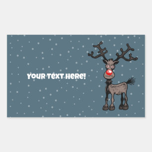 Adesivo Retangular Rudolph, a Reindeer