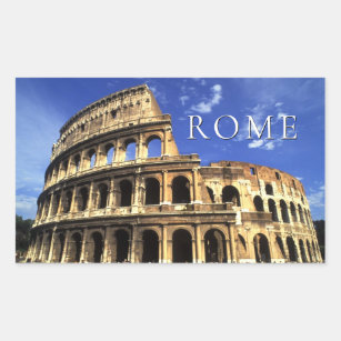 Adesivo Retangular Ruínas famosas do Coliseu   Roma Itália