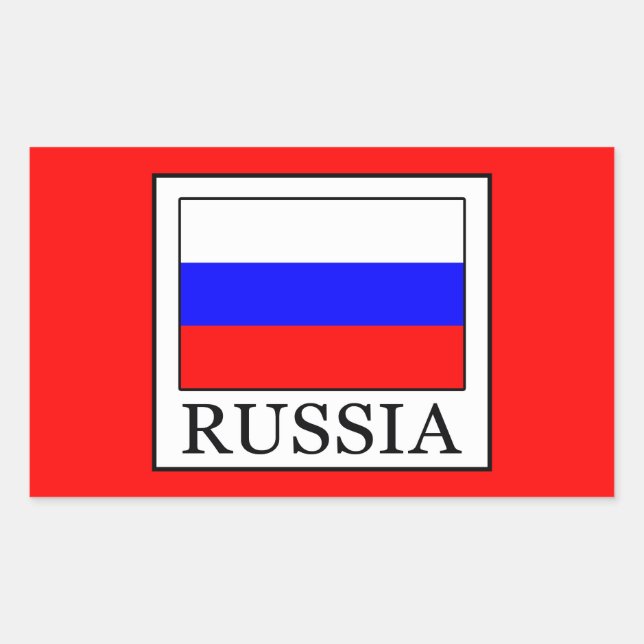 Adesivo Retangular Rússia (Frente)