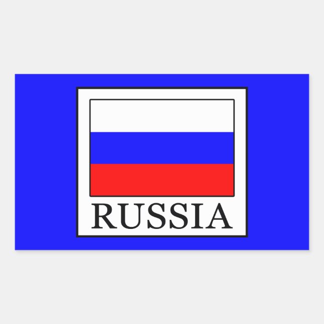 Adesivo Retangular Rússia (Frente)