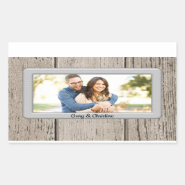 Adesivo Retangular Rustic Wooden Enquadrou Sua Imagem