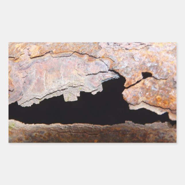 Adesivo Retangular Rusty Junk Pipe Texturizado (Frente)