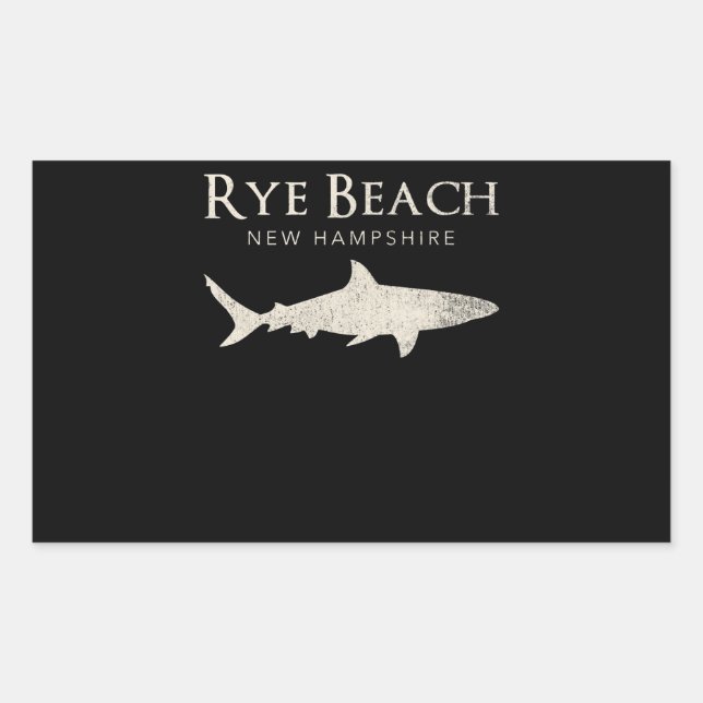 Adesivo Retangular Rye Beach New Hampshire - Presentes do trevo de tu (Frente)