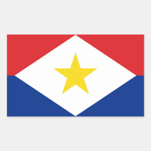 Adesivo Retangular Saba Flag