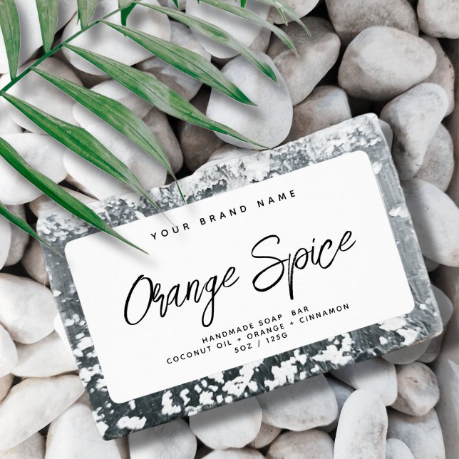 Adesivo Retangular Sabonete moderno cosméticos simples e elegantes  (Criador carregado)