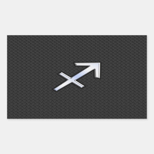 Adesivo Retangular Sagitário - Sinal Zodiac no Decor da Pele Cobra Pr