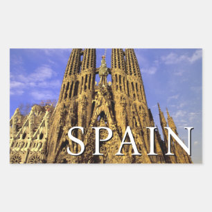 Adesivo Retangular Sagrada Família   Barcelona, Espanha