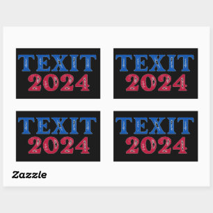 Adesivo Retangular Saída do Texas 2024