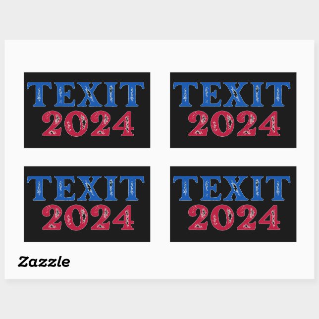 Adesivo Retangular Saída do Texas 2024 (Folha)