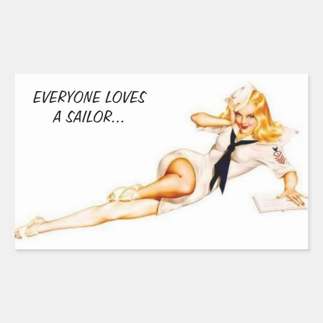 ADESIVO RETANGULAR SAILOR GIRL (Frente)