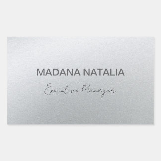 Adesivo Retangular Salão da Bela Prateada de Glamor