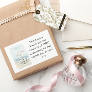 Adesivo Retangular Salm 118:24 Este é o Dia da praia