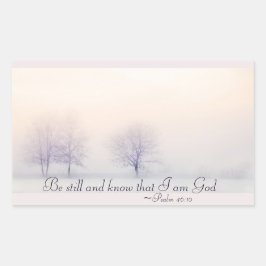 Adesivo Retangular Salm 46:10 Esteja quieto e saiba que sou Deus, Esc