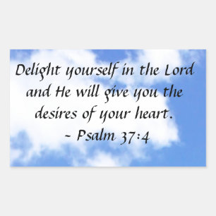 Adesivo Retangular Salmo 37:4